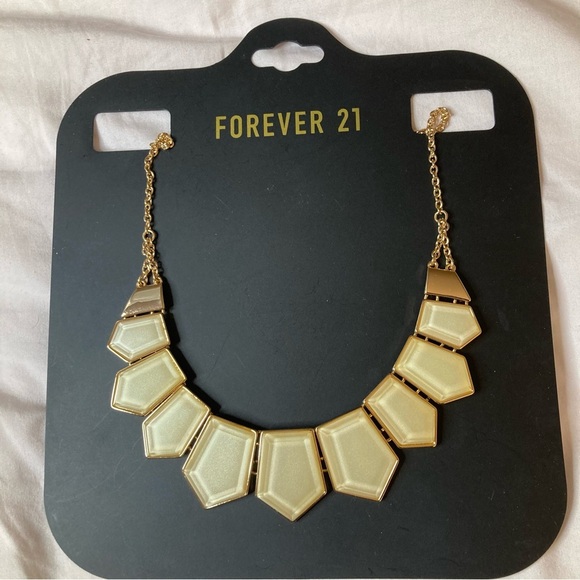 Forever 21 Gold Geometric Necklace - Picture 1 of 2